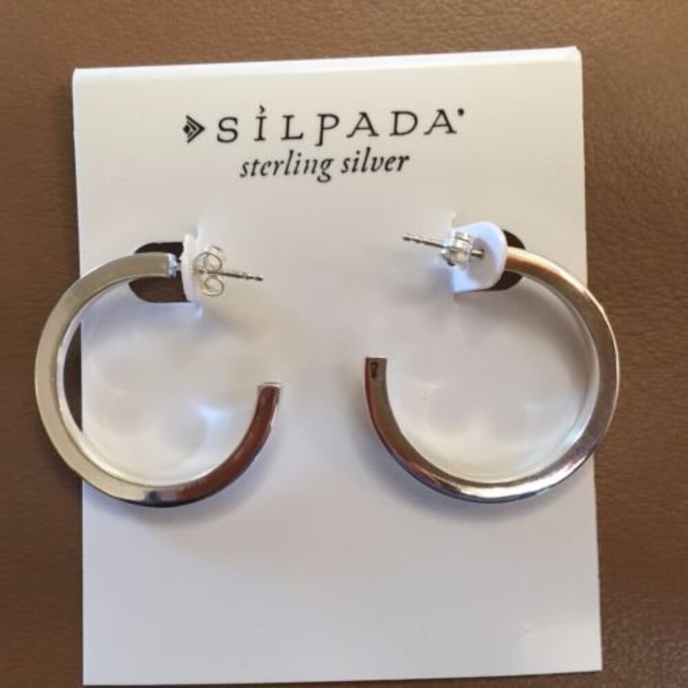 P3462 Silpada GEO hoop earrings
